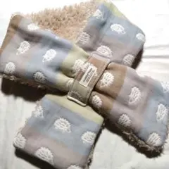 1点のみ！限定はりねずみ☆6重ガーゼ＆ボアマフラー