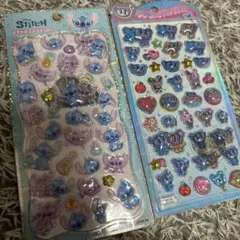 スティッチ　プチドロップステッカー エンジェルブルー　うるちゅるPOP SEAL