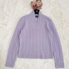 美品☆RALPH LAUREN カシミヤ100% カシュクール ケーブルニット