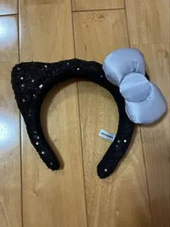 USJ ハローキティ カチューシャ スパンコール　キラキラ　ブラック サンリオ