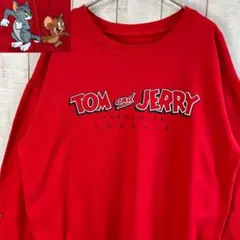 ぼ*ち様 トムとジェリー　古着　キャラクター　スウェット 裏起毛　プリント　アメ