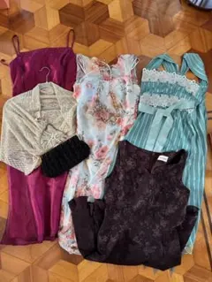 7点セット　パーティードレス＆ショール まとめ売り 結婚式 演奏会 謝恩会