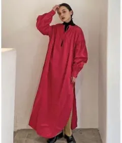 井川遥さん loin.（ロワン） Vネック ロングワンピース（マゼンタ） 井川遥さん loin.（ロワン） Vネック ロングワンピース（マゼンタ