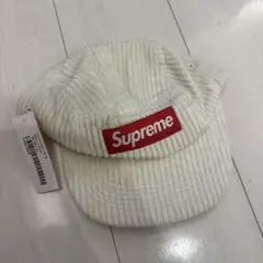 Supreme コーデュロイキャップ ホワイト