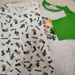 Minecraft Tシャツ 2枚セット　長袖　半袖