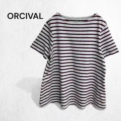 オーシバル Tシャツ ボーダー カットソー 半袖 フレア 日本製 RC9215