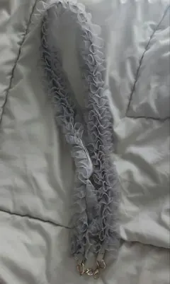 Francfranc フリル ストラップ グレー ハンディファンのサムネイル