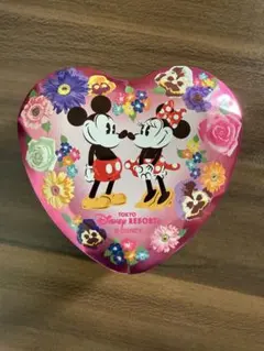 ディズニー ミッキー ミニー ハート型 缶 小物入れ