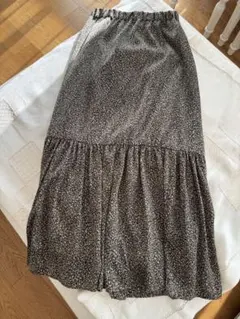 1er arrondissement ドット レオパード柄 ロングスカート 美品