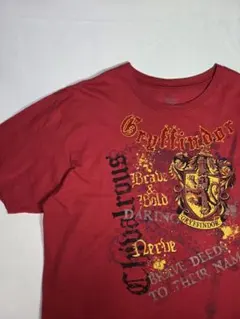 ハリーポッター Tシャツ XL グリフィンドール USJ 赤 大判 古着　半袖