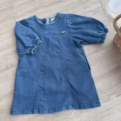 プティマイン デニム ワンピース 80 ベビー おしゃれ
