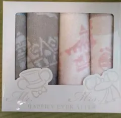 タオルセット 4枚 グレー ピンク ホワイト　ディズニー　箱　ディズニーリゾート