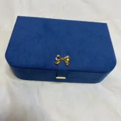 【新品未使用品】 WAKO ブルーアクセサリーケース　リボン付き