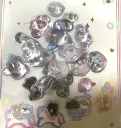 クーリア ボンボンドロップシール しろくろボンボン おすそわけ 18枚