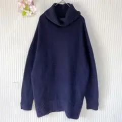 日本製★ 【アンタイトル】 ウール混 セーター チュニック （M） 体型カバー