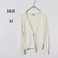 J&R ジェイアンドアール◇シルクフリル ニットカーディガン リボン Mのサムネイル