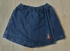 レトロ　ミキハウス　スカート風デニムパンツ　キュロット　120