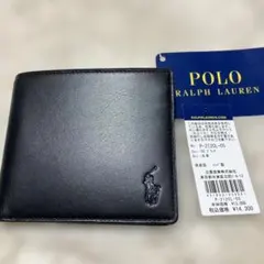 新品Polo Ralph Lauren 二つ折り財布 ブラックポロラルフローレン