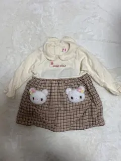 メゾピアノ チェック柄ワンピース 80