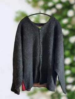 【美品】HUF モヘアカーディガン Lサイズ ブラック