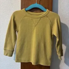 黄色 トップス 長袖Tシャツ