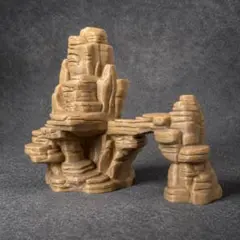 【特大】岩場ジオラマ台座 フィギュア展示・撮影用 約18×12×15センチのサムネイル