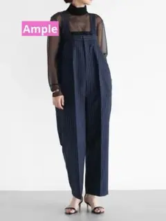 Ample ピンストライプオールインワン　未使用品　サイズ9号　定価26000円