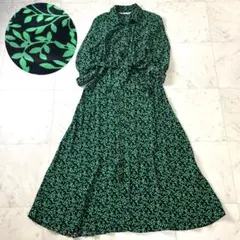 ザラ ZARA マキシ丈 ロング シャツワンピース M 春夏 てろん素材 ベルト