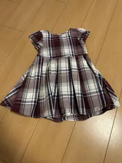 petit main 半袖ワンピース 90cm チェック柄
