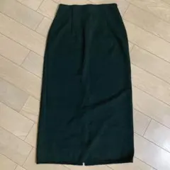 UNIQLO ダークグリーン スリットロングスカート M