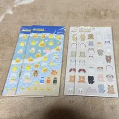 ぷくぷくステッカー　あにまる 銭湯あひる4枚セット