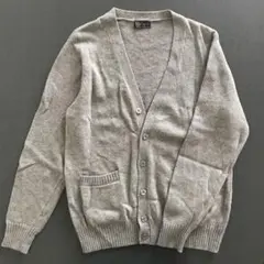 Cupop グレー Vネック カーディガン