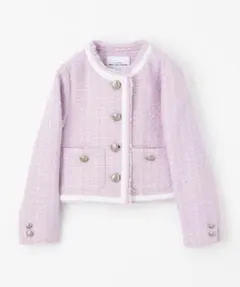 GREEN LABEL RELAXING ノーカラージャケットファンシーツイード