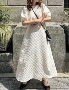 ロングワンピース 半袖 XL