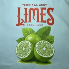 TROPICAL ZEST LIMES キャンバストートバッグ M size