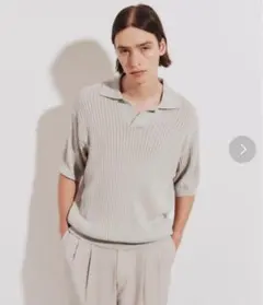 tk.TAKEO KIKUCHI スキッパーニット　ポロシャツのサムネイル