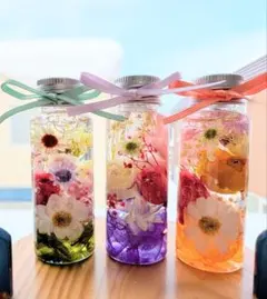 ミニハーバリウム 35ml ❁バラ入り❁ボトル3本セット