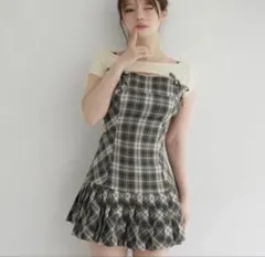 【正規品】andmary Karen check mini dress S