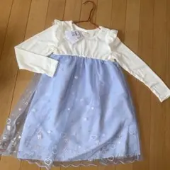 フリル付きハート柄ワンピース　120cm