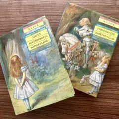 手のひらサイズの素敵な洋書♡「不思議の国のアリス」と「鏡の国のアリス」2冊セット