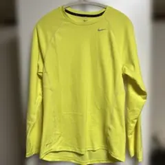 Nike Dri-FIT イエロー 長袖 Tシャツ S