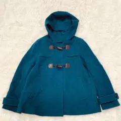 クミキョク　フード付き ダッフルコート　ダークグリーン　サイズ2（S）　ウール