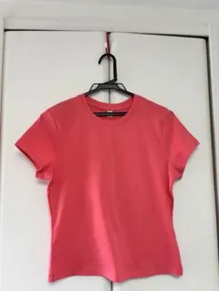 UNIQLO クルーネック 半袖 Tシャツ ピンク XLのサムネイル