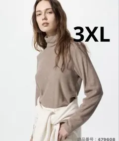 新品UNIQLOヒートテックフリースタートルネック　3XL