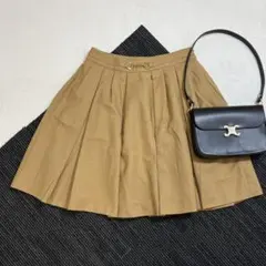 アナトリエ/ウール混プリーツフレアスカート/金具/綺麗め/フォーマル/タック/Mのサムネイル