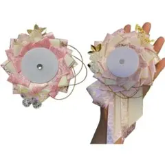 缶バッジ用 ロゼット 痛バッグ ピンク 55-75mm