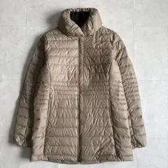 MIZUNO ブレスサーモ 発熱軽量フーデッド中綿コート ベージュ L