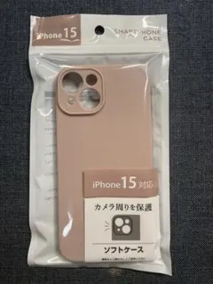 iPhone15 ケース ピンク ソフトケース カメラ保護 TPU 未使用