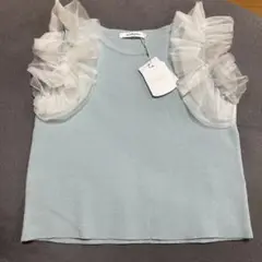 SALON by Chico レース　肩フリル　ノースリーブ　トップス　新品