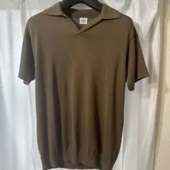 【極美品】EDIFICE/ニットポロ/スキッパー/ブラウン/ジョンスメドレーのサムネイル